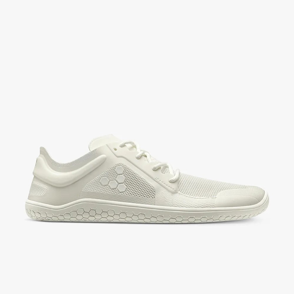 Vivobarefoot Primus Lite III Mens Trainers White UK DOKE